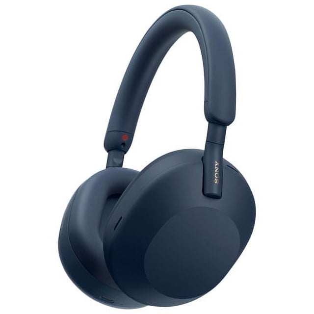 Sony WH-1000XM5 Écouteurs Sans Fil Bluetooth Circum-Auriculaires à Réduction de Bruit Bleu Minuit, Dotés de la Technologie à Double Capteur de Bruit, de Haut-Parleurs de 30 mm pour un audio Haute Résolution et jusqu'à 30 Heures d'Autonomie. Conception Légère avec Cuir Souple pour le Confort, Connectivité Bluetooth 5.2 et Compatibilité avec Alexa, l'Assistant Google et Siri.