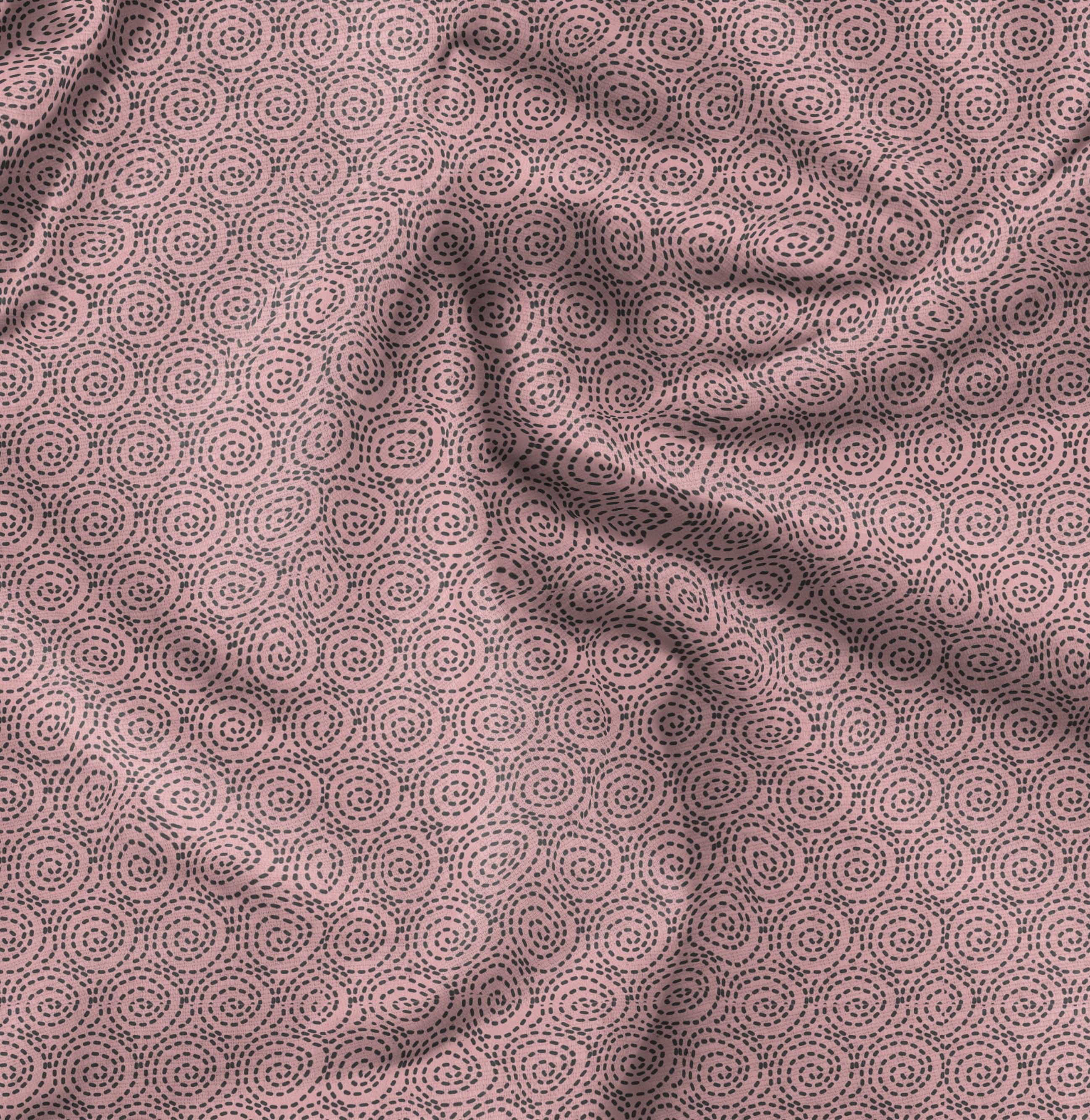 Soimoi Pink Silk Fabric Abstracts Abstract Print Fabric by the Yard 42 Inch Wide