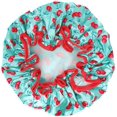 thumbnail image 2 of ORUYROP allydrew Réutilisables Chapeaux de Douche Imperméables pour Femmes pour Cheveux Longs, Cerises, 2 of 4