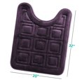 thumbnail image 2 of Clara Clark Bathroom Rugs, Velvet Memory Foam Bath Mat, Ultra Soft Non Slip and Absorbent - Waffled - Contour - Purple, 2 of 6