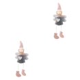 thumbnail image 4 of stanreset Christmas Plush Hanging Angel Hanging Toy Holiday Pendant Decoration grey 2Set, 4 of 6