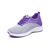 MAWCLOS Womens Sneakers Fitness Workout Athletic Shoes Knit Upper Non-Slip Running Shoe Sport Gym Trainers Purple 7