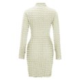 thumbnail image 4 of Pompotops Robe Moulante pour Femme, Mode Décontractée Aguichant, Manches Longues, à Nouer, Ajourée, en Solde, 4 of 8