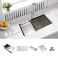 thumbnail image 1 of 32 Inch KABCO 16 Gauge Large Deep Modern Single Bowl Undermount Stainless Steel Workstation Kitchen Sink Work Station Sink Combo, 1 of 4