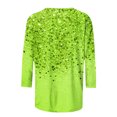 thumbnail image 5 of Staron Liquidation Hauts pour Femmes Manches 3/4 Ample Décontracté T-Shirts à Imprimé Scintillant Pailleté Col Rond Blouses Tendance Été T-Shirts Basiques T-Shirts, 5 of 5