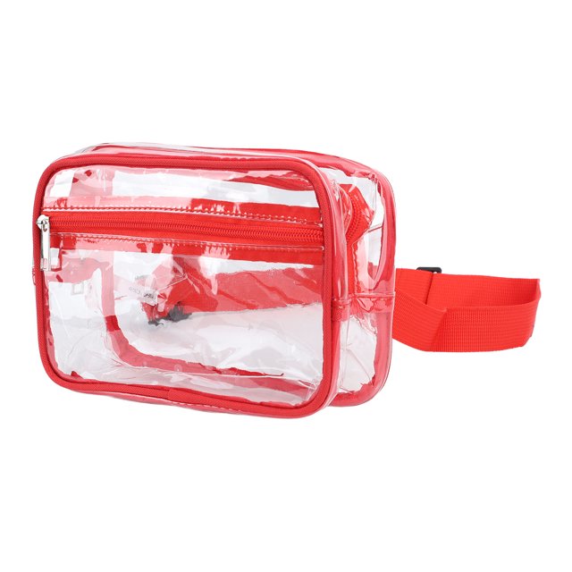 Sac à Bandoulière Imperméable en PVC Transparent, Sac à Taille de Poitrine Réglable de Grande Capacité Transparente pour les Voyages Sportifs