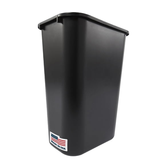 Rubbermaid Commercial Products Corbeille/poubelle de Côté de Bureau, 10,25 Gallons/41 Pintes, Noir, Plastique, Poubelle pour Maison/bureau, Convient à Und