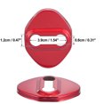 thumbnail image 3 of Unique Bargains 4 Pcs Verrous de Porte de Voiture Capuchons Protecteurs pour Toyota Highlander Carola Camry RAV4 Reiz Rouge Acier Inoxydable, 3 of 6