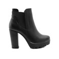 thumbnail image 3 of Unique Bargains Women's Chunky High Heel Platform Zip Chelsea Boots Black 7.5, 3 of 8