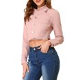 thumbnail image 4 of INSPIRE CHIC Veste en Jean pour Femme, Effilochée, Boutonnée, Lavée, Courte, m Rose, 4 of 6
