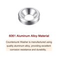thumbnail image 4 of Unique Bargains Lot de 30 Rondelles à Encastrer M3 en Alliage d'Aluminium Anodisé pour Finition, Argent, 4 of 4