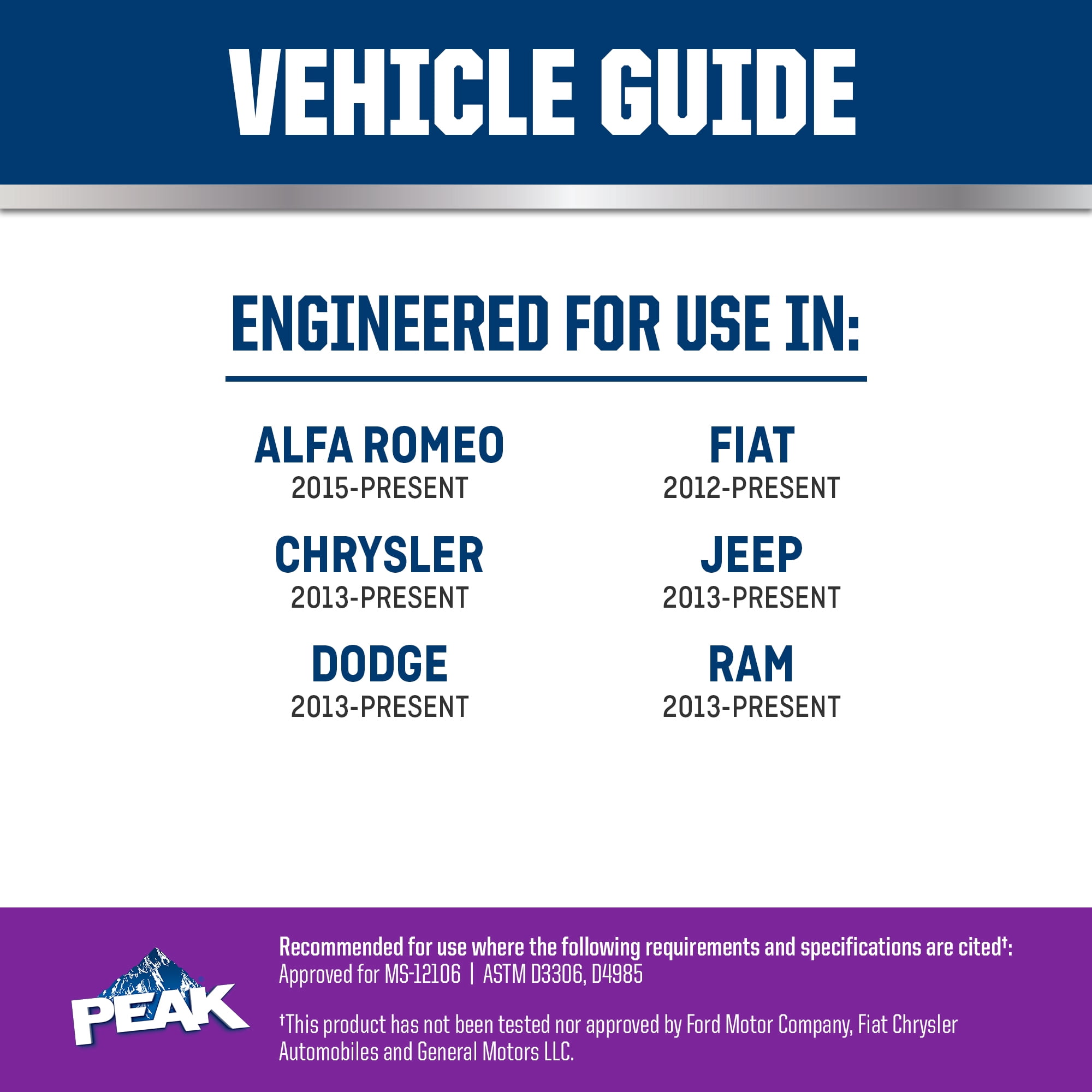 PEAK® OET Extended Life Orange 50/50 Pre-Diluted  Antifreeze/ Coolant for North American Vehicles, 3.78 Liters