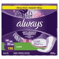 thumbnail image 3 of Always Anti-Bunch Xtra Protection Daily Liners, Long Length, Unscented136 count, 3 of 12
