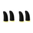 thumbnail image 2 of Maytalsory 2 Pcs Gaming Controller Gloves Touch Screen Anti-skid Elastic Sleeve Fingertips Cover Portable Computer Smartphone Black Yellow 2Set, 2 of 6
