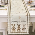 thumbnail image 4 of Yhmxh Easter Decorations,Easter Eggs,Easter Basket Stuffers Cute Rabbits Radish Eggs Themed Tablecloth Linen Printed Table Flag Easter Restaurant Decoration 4 Sizes Available Flax Tables Flags, 4 of 6