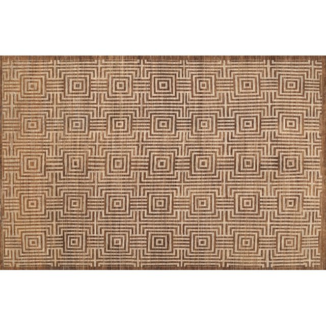 Ahgly Company Machine Washable Indoor Rectangle Contemporary Mahogany Brown Area Rugs, 9' x 12'