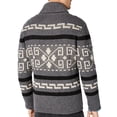 thumbnail image 2 of MAWCLOS Men Cardigan Sweater Lapel Cardigans Zip Up Outwear Slim Fit Travel Long Sleeve Sweaters Gray L, 2 of 5