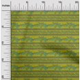 thumbnail image 1 of oneOone Tissu Polyester Lycra Rayé/feuilles & Floral Imprimé au Mètre 56 Pouces de Large, 1 of 4