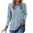 thumbnail image 1 of Pisexur Chandails en Molleton à Manches Longues pour Femmes Col Rond Décontracté T-Shirts Blouses Chandails en Molleton Tuniques avec Poche, 1 of 4