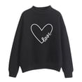 thumbnail image 2 of Meichang Sweat-Shirt pour Femmes Chemise de la Saint-Valentin Sweat-Shirt Graphique Cœur Mignon Pull Col Rond Manches Longues Sweat-Shirts de Vacances Saint-Valentin, 2 of 4