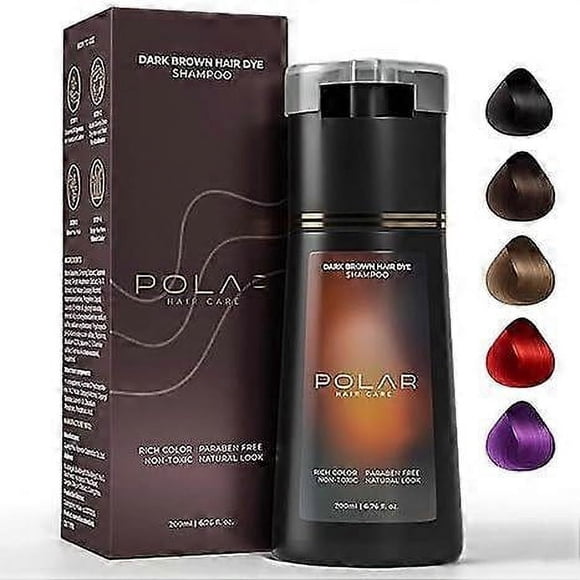 Hair Dye Shampoo,Polar Hair Dye Shampoo, Polar Haircare Instant Dye Shampoo, Natural Hair Color Shampoo for Gray Hair Coverag