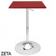thumbnail image 1 of Zeta Table de Bar Contemporain Réglable - Rouge Cabernet, 1 of 2