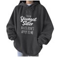 thumbnail image 1 of Penkiiy Chandails à Capuchon pour Femmes Femmes Mode Décontractée Imprimé à Capuche Manches Longues Col Rond T-Shirt Haut Gris Vêtements Y2K, 1 of 5