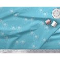 thumbnail image 2 of Soimoi Blue Modal Satin Fabric Bow & Dots Decor Fabric Printed Yard 42 Inch Wide, 2 of 5