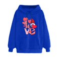 thumbnail image 1 of Sweat-shirt en Molleton à Manches Longues Imprimé Saint-Valentin pour Femme, 1 of 2