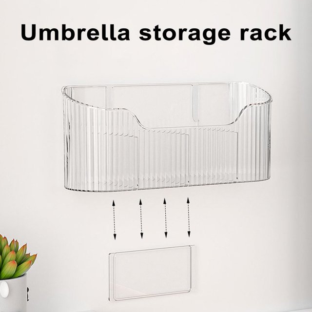 CHUANK Umbrella Storage Rack Wall Mounted Anti-slip Punch-free Great Load Bearing Entryway Umbrella Holder Umbrella Organizer Water Drop Collection Keep Floor Dry Umbrella Stand