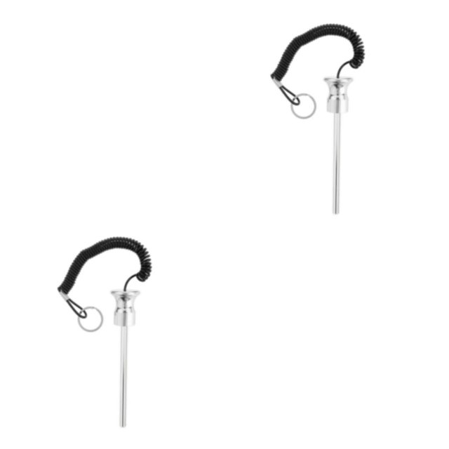 Dalazy Magnetic Weight Stack Pin with Pull Rope Replacement Parts Silver 8x125mm 2Set