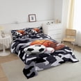 thumbnail image 3 of Erosebridal Ensembles de Literie Soccer Baseball Simple avec Couette, Insert de Couette Camouflage Gris pour Enfants Ados, Réversible, 3 of 7