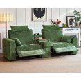 thumbnail image 1 of BEDEEP 103'' Power Reclining Loveseat Sofa with Console, Chenille 2-Seater Recliner Sofa with Wireless Charger, USB, Cup Holder, Headrest, Drawer for Living Room RV, Green, 1 of 9