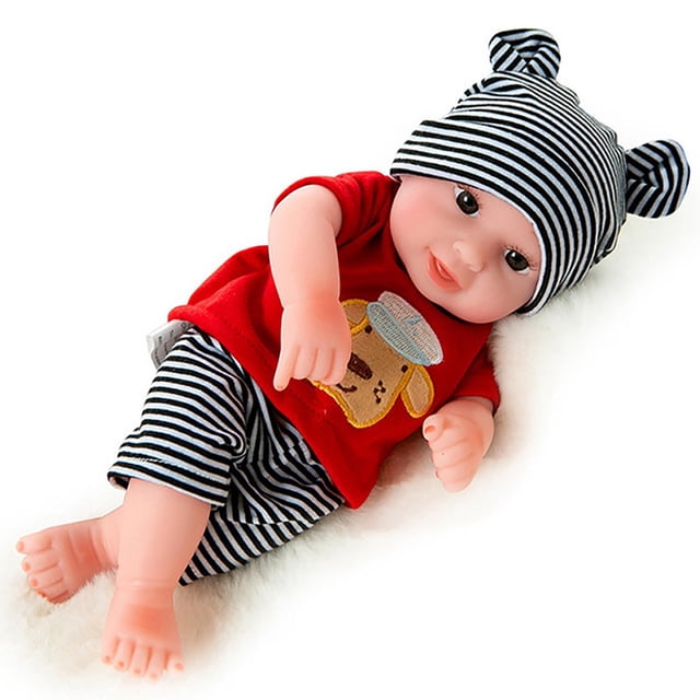 Dvkptbk Realistic Doll, Simulation Soft Plastic Body Dolls Enamel Doll Toy
