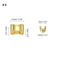 thumbnail image 2 of Unique Bargains 30 Sets Zipper Slider Retainers, #8 Top Stoppers & Bottom Stops for Bags Coats Jackets, Gold Tone, 2 of 6