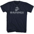 thumbnail image 1 of U.S. Marine Corps T-Shirt pour Adulte Bleu Marine avec Logo, 1 of 2