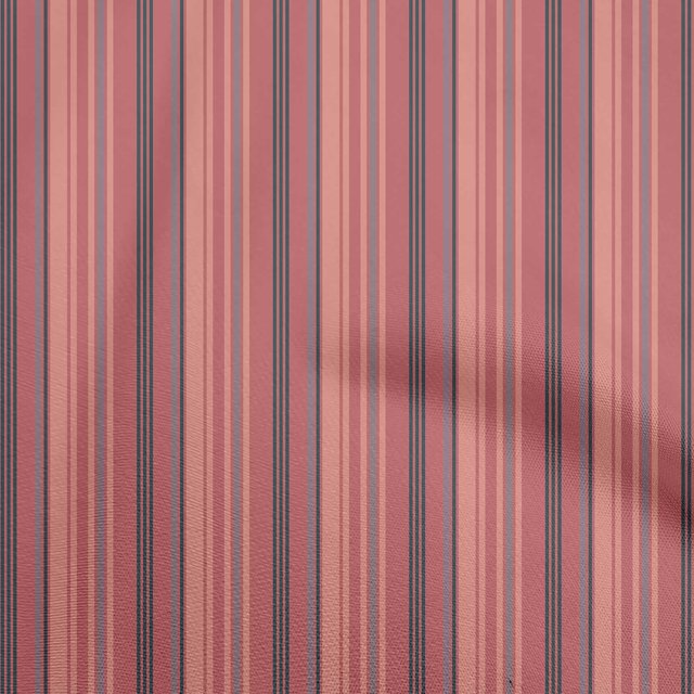 oneOone Velvet Peach Fabric Stripes Sewing Craft Projects Fabric Prints By Yard 58 Inch Wide-5Y