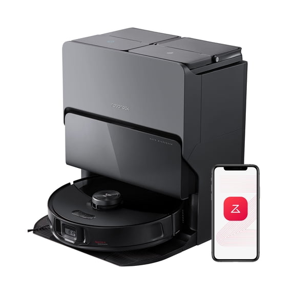 Refurbished Excellent -  Roborock S8 MaxV Ultra  Robot Vacuum and Mop with FlexiArm Design Side Brush, Reactive AI 2.0 Obstacle Avoidance and 8-in-1 RockDock Ultra, Pet Vacuum, Black