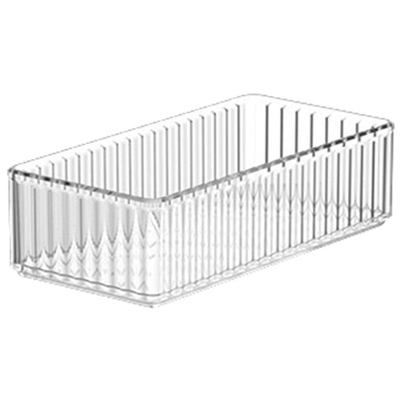 Rvkxad Clear Drawer Organizer, Durable Plastic Compartment Trays for Cosmetics Toiletries Utensils Items, Storage Frame, Home Organization