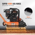 thumbnail image 3 of KFFKFF 6.5HP Plate Compactor, 196CC Gasoline Motor, 4200 lbs Vibratory Soil Compaction Device, 22.1x15.9 in Plate Power Bouncing Jack Tamper, 5600 VPM Ground Compactor for Sidewalks, Asphalt, 3 of 9