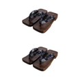 thumbnail image 3 of ZheElen Japanese Clogs Slippers Geta Sandals Flip Flops for Men Women 36 Blue Square Size 45 2Set, 3 of 6
