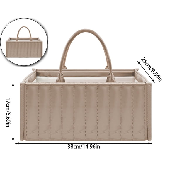 Dvruxg Organisateur de Porte-Couches, Panier de Rangement pour Essentiels de Nouveau-Né et Station à Couches (Kaki)