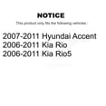 thumbnail image 2 of Transit Auto Front Rear Disc Brake Caliper Coated Rotors Drums Semi-Metallic Pads Shoes Wheel Cylinders and Hardware Kit (11Pc) for Car Hyundai Accent Kia Rio Rio5 KCG-100333S, 2 of 11