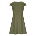 thumbnail image 4 of Jusqu'à 65 % de Rabais! Robes d'Été Mode pour Femmes 2024 Grande Taille Tempérament Couleur Unie Décontractée Cool Douce Robe Courte, 4 of 7