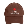 thumbnail image 1 of MIASHUI Canada Baseball Cap Adjustable Canada Day Hat for Men Women,Coffee,One Size, 1 of 2