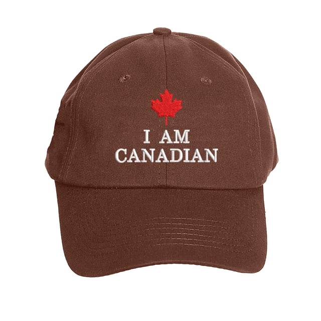 MIASHUI Canada Baseball Cap Adjustable Canada Day Hat for Men Women,Coffee,One Size