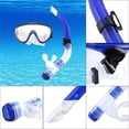 thumbnail image 4 of HURRISE Diving Mask Set,Adult PVC Tempered Glass Mask Silicone Mouthpiece Semi-dry Breathing Tube For Diving,Blue, 4 of 7