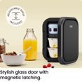 thumbnail image 2 of ICEMAN Portable Mini Fridge w/ 6 355 ml (12oz) Can Capacity, Cools and Heats, Car Plug Included - Black, New, 2 of 9