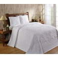 thumbnail image 1 of Fabstyles 81x110 White BEDSPREAD: TREVOR, 1 of 1