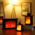 thumbnail image 4 of Portable LED Fireplace Lantern Flamless Fire Effect Lamp for Lights Christmas Home Garden M Square, 4 of 9